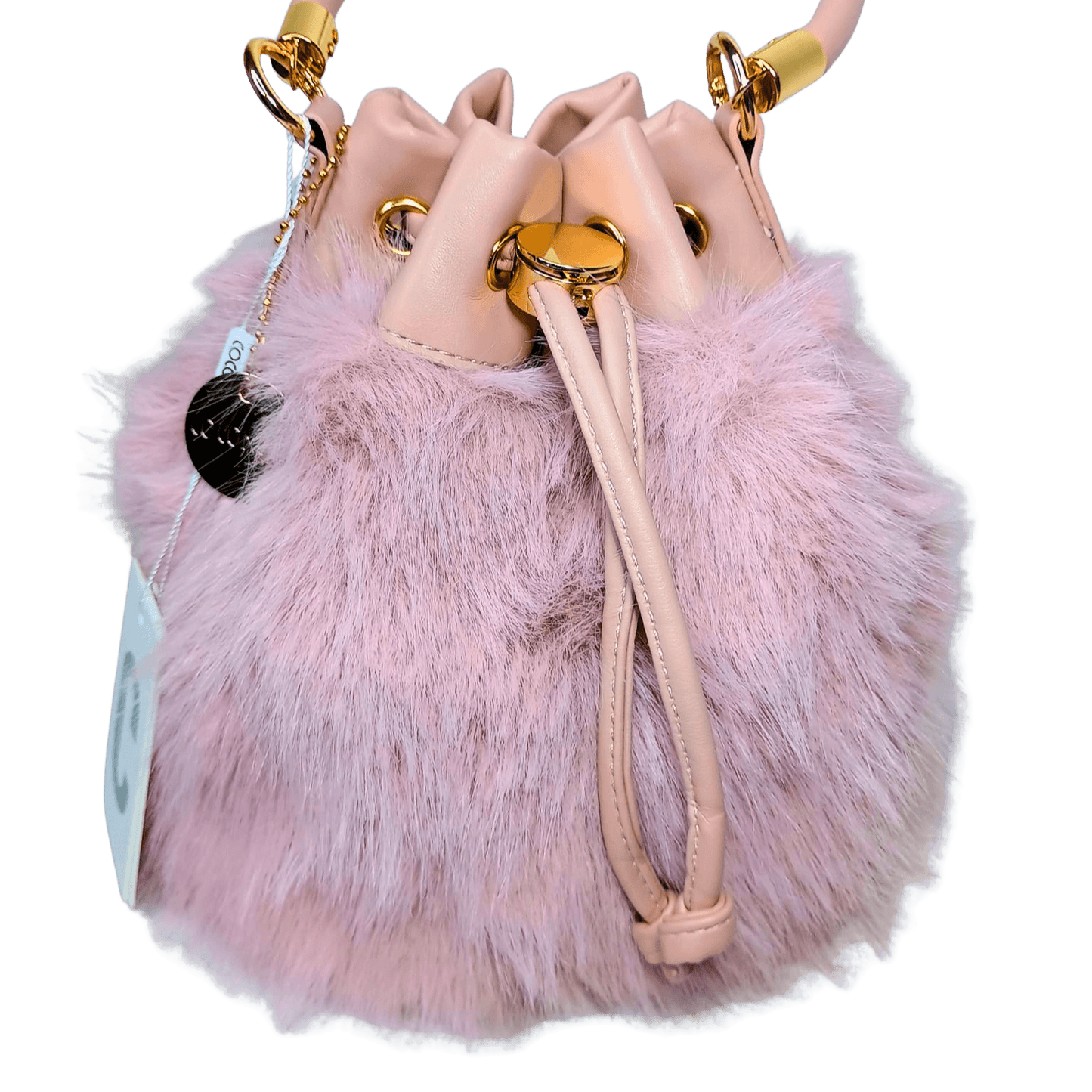 Bucket Bag Faux Fur with Shoulder Strap - MS-8394 - Stile Donna Bags