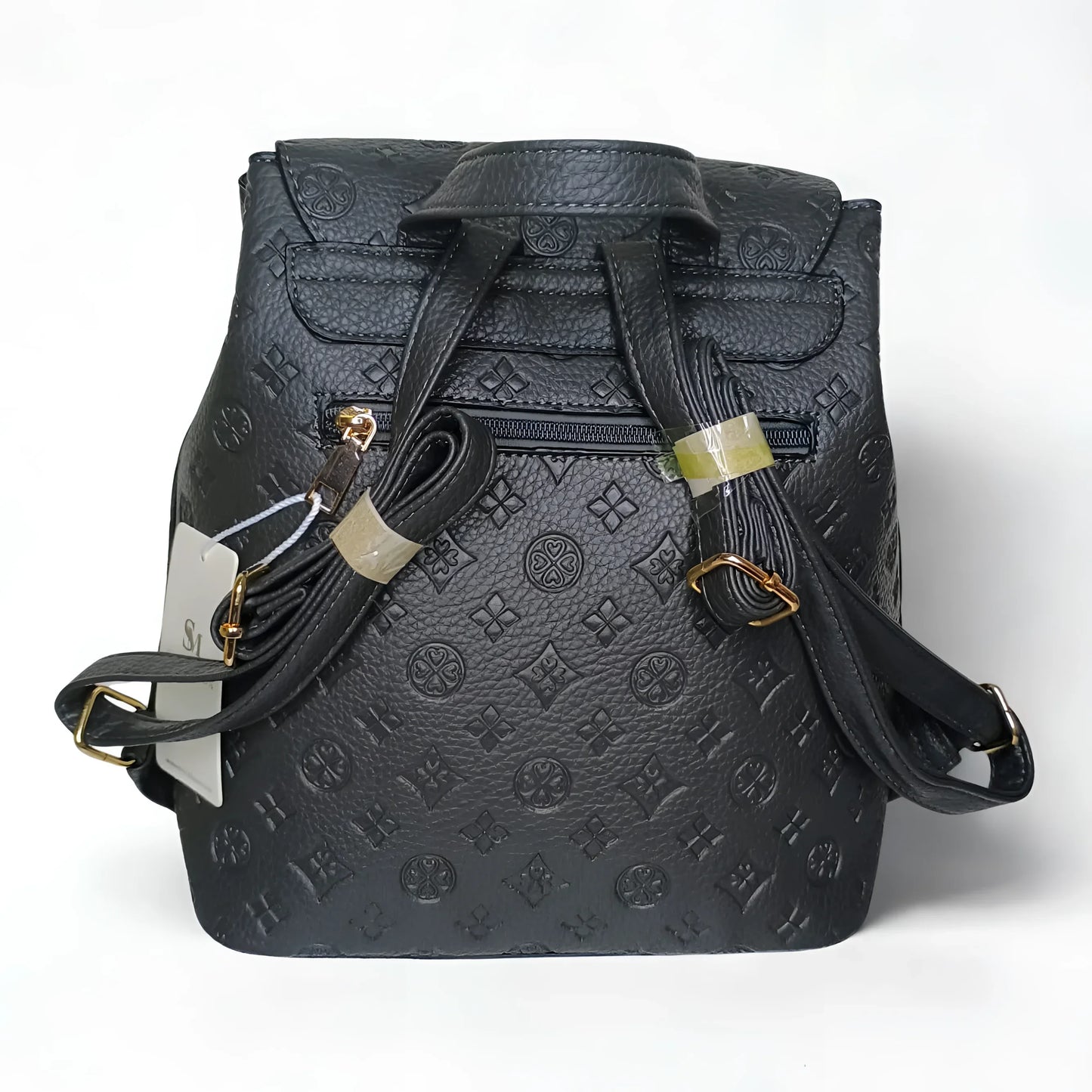 women’s backpack in leather color grey - Backpack