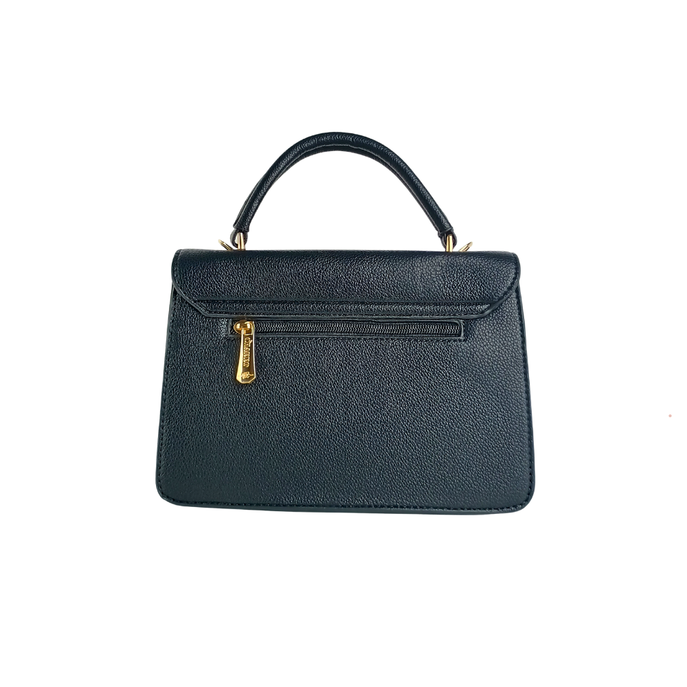 Leather handbag Charro black with shoulder strap MS-9399 - Stile Donna Bags