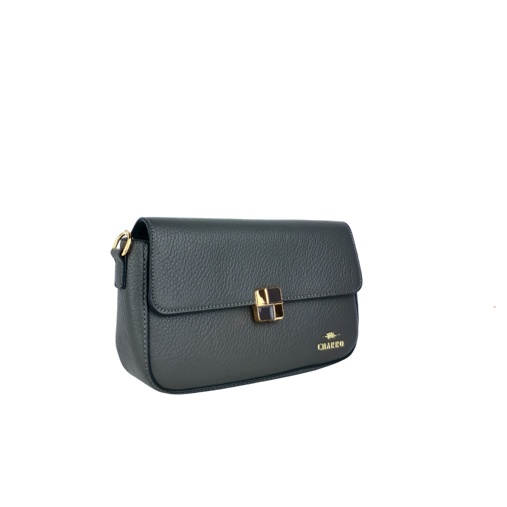 Designer leather crossbody bag with shoulder strap and chain top handle MS-0709 - Stile Donna Bags