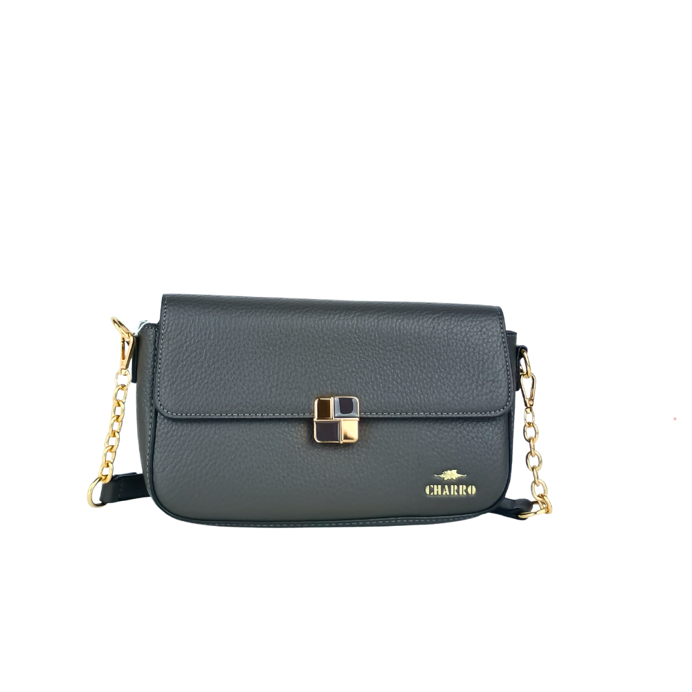 Designer leather crossbody bag with shoulder strap and chain top handle MS-0709 - Stile Donna Bags