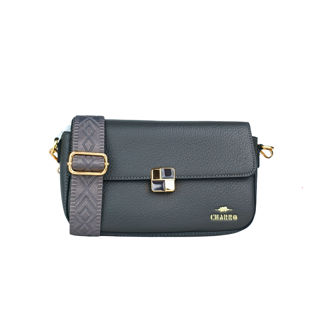 Designer leather crossbody bag with shoulder strap and chain top handle MS-0709 - Stile Donna Bags