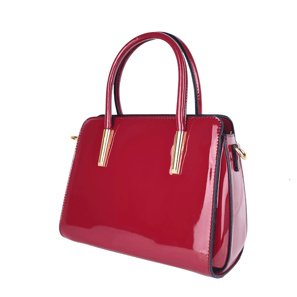 Women's Patent Leather Handbag with shoulder strap MS-7408