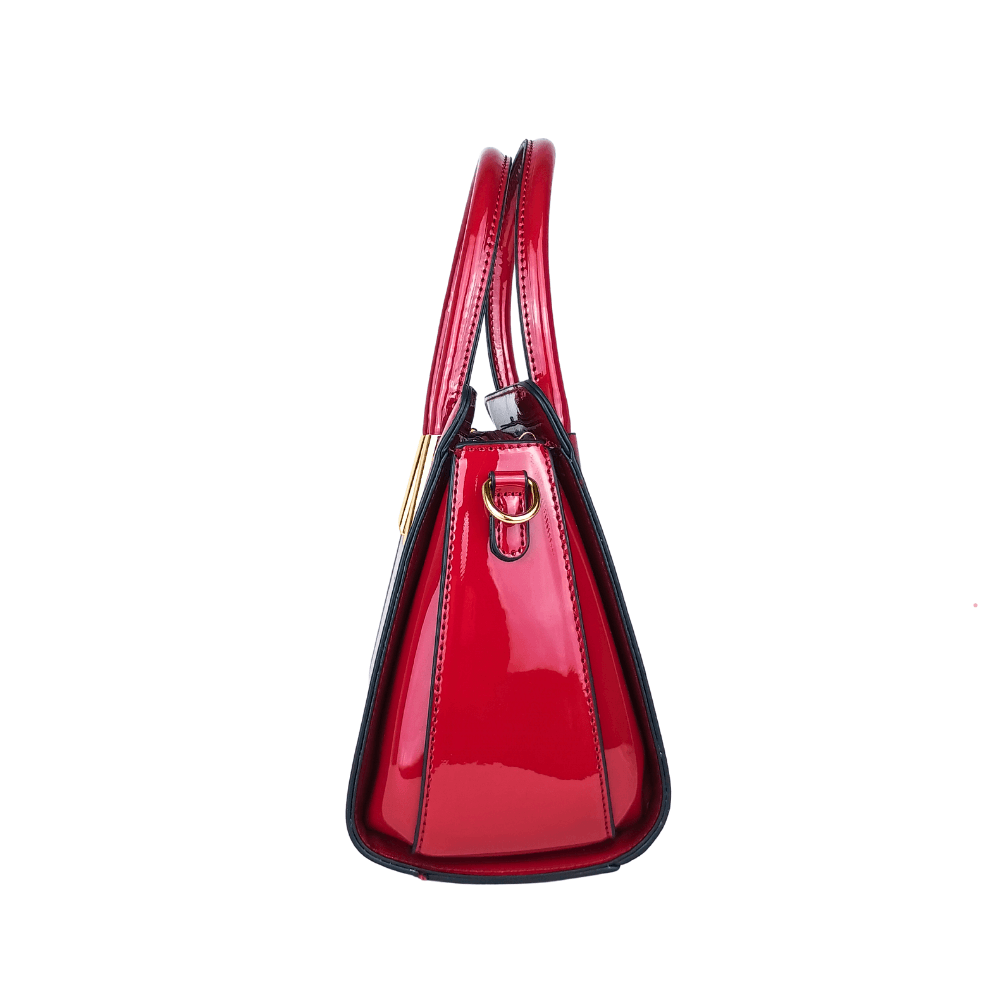 Women's Patent Leather Handbag with shoulder strap MS-7408