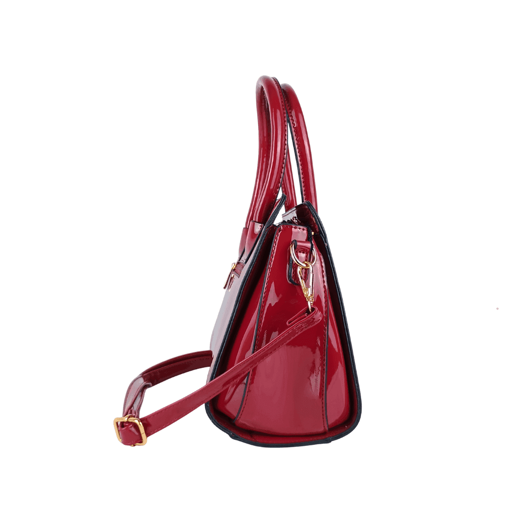 Women's Patent Leather Handbag with shoulder strap MS-7408