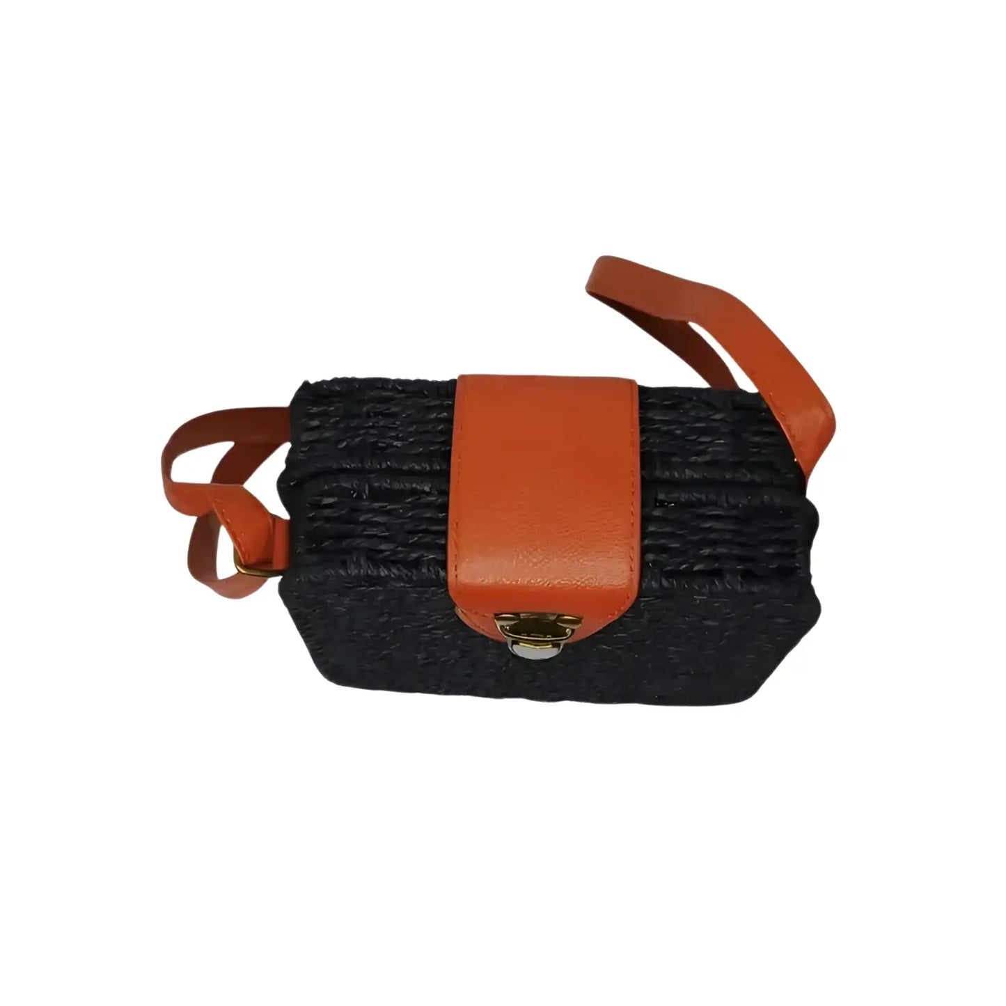 Black Woven Box Bag - MS-8958 - Stile Donna Bags