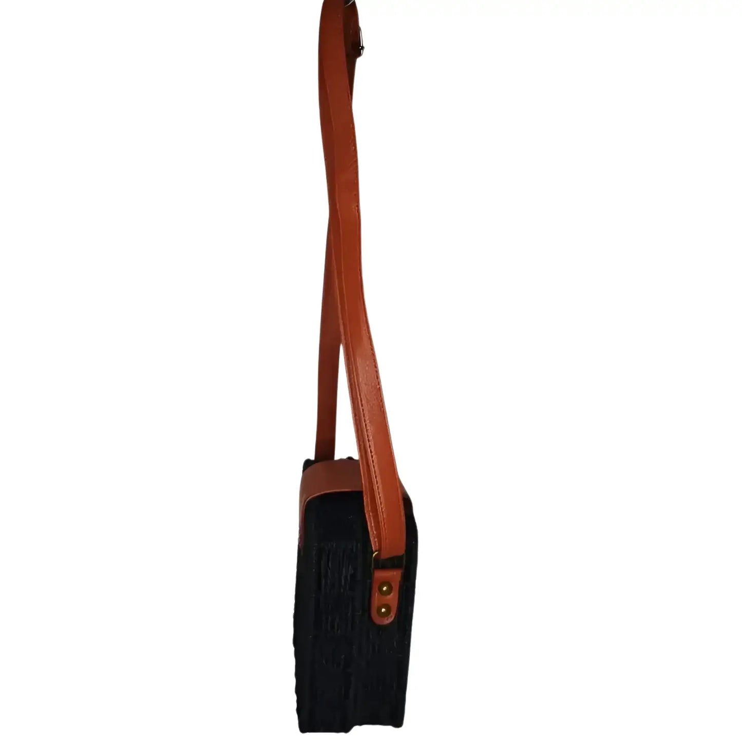Black Woven Box Bag - MS-8958 - Stile Donna Bags