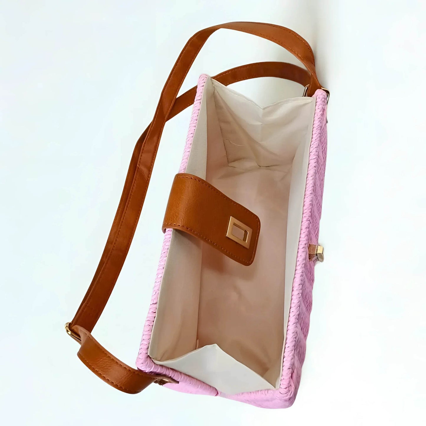Shoulder Bag - Pink Woven - MS-5256 - Stile Donna Bags
