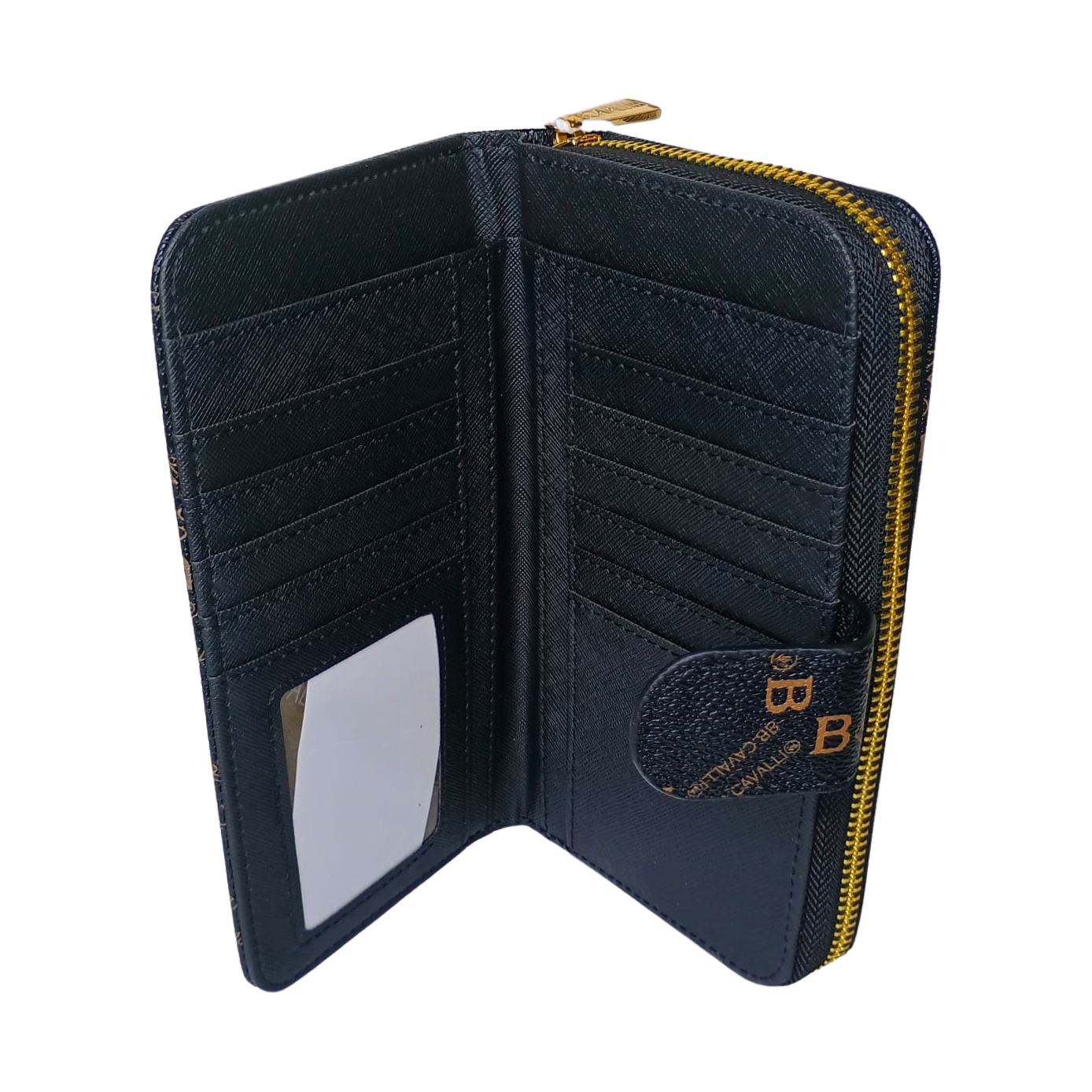 Women’s Hand Purse color Black and gold - wallet
