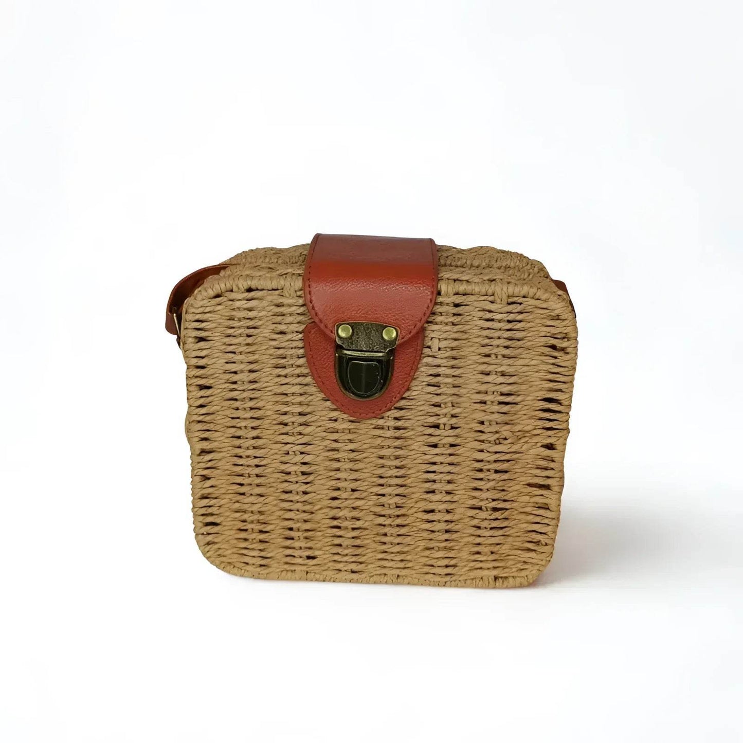 Black Woven Box Bag - MS-8958 - Stile Donna Bags