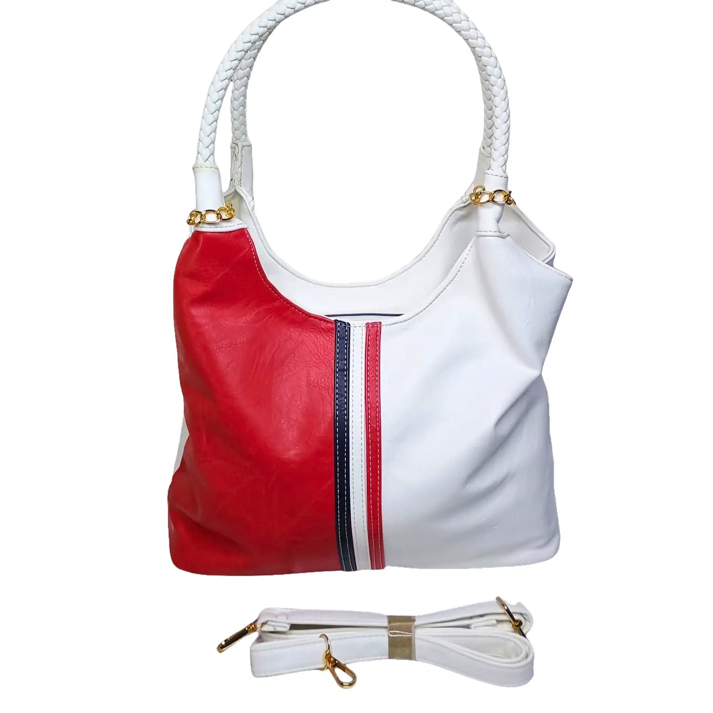 Leather Bag with removable shoulder strap - MS-0354 - Stile Donna Bags