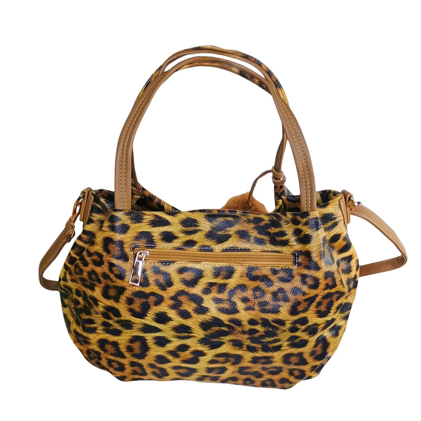 Leopard print handbag with removable shoulder straps - Stile Donna Bags