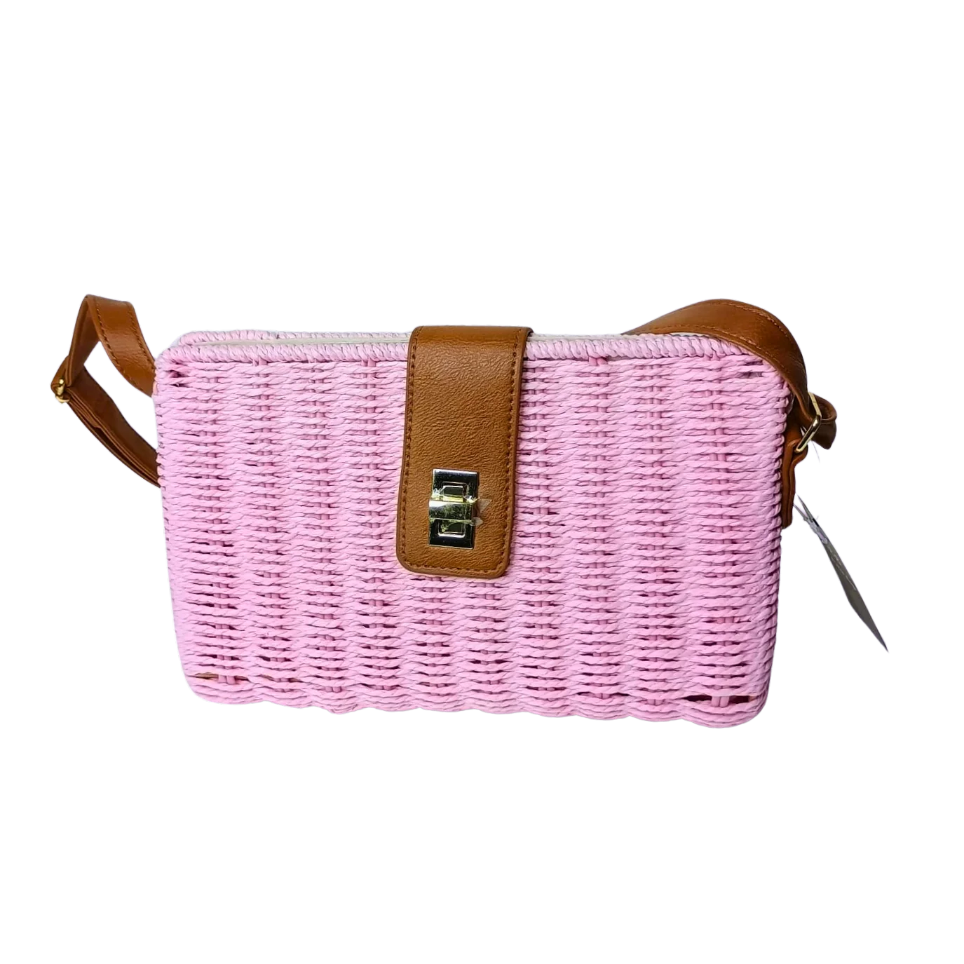 Shoulder Bag - Pink Woven - MS-5256 - Stile Donna Bags