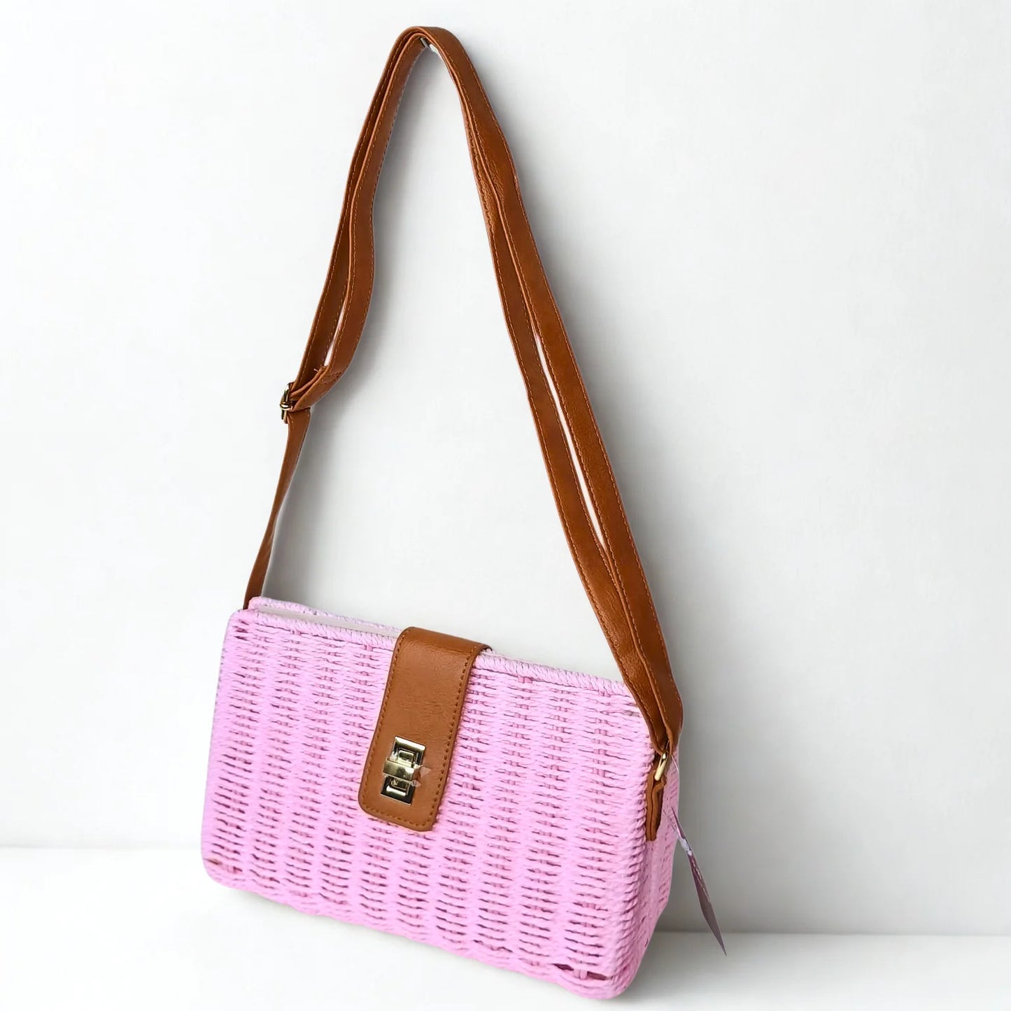 Shoulder Bag - Pink Woven - MS-5256 - Stile Donna Bags