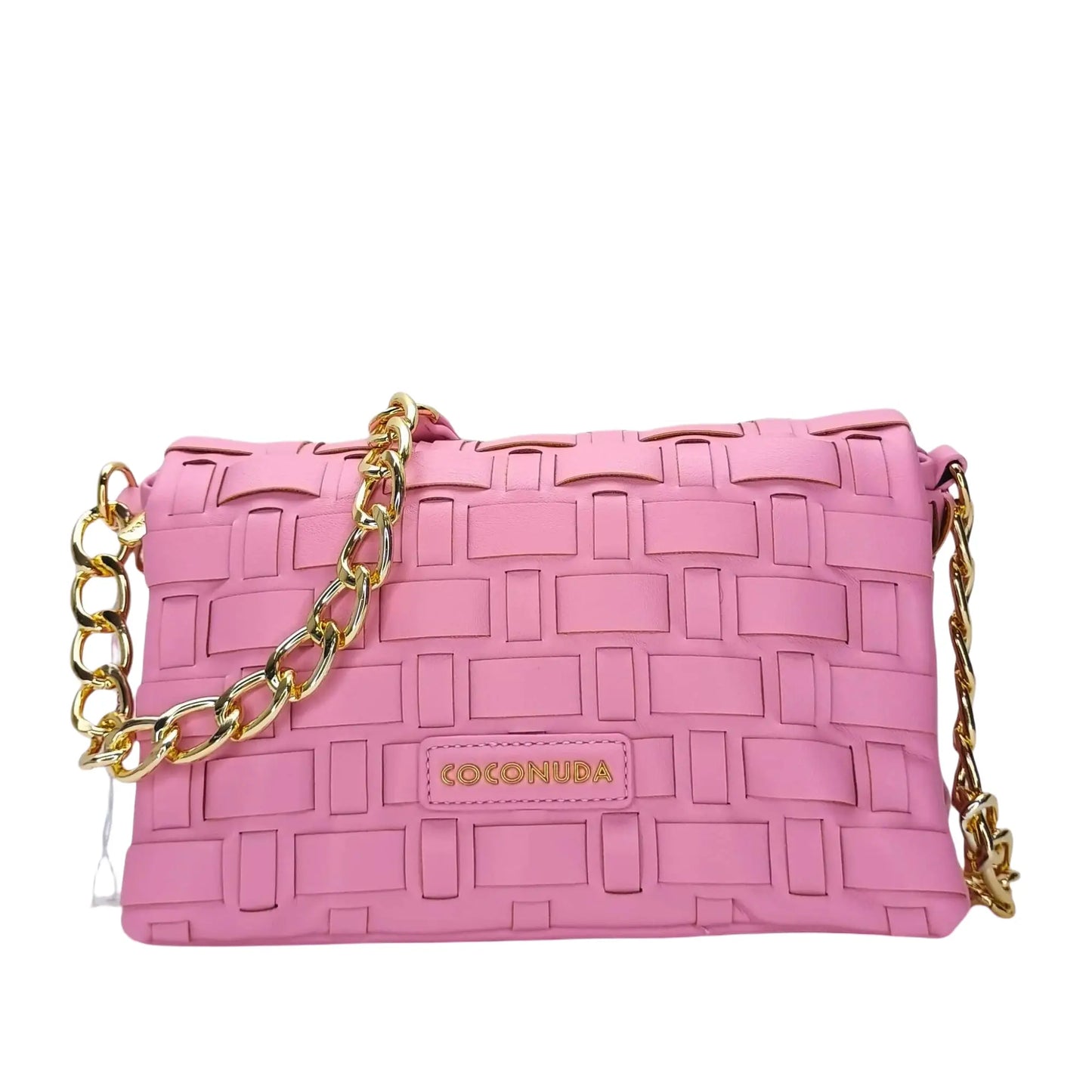 Silver Woven Bag with Chain Strap - MS-2087 - Stile Donna Bags