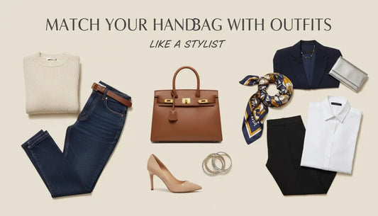 Borsetta in pelle marrone con hardware oro e nappa per outfit perfetto abbinamento