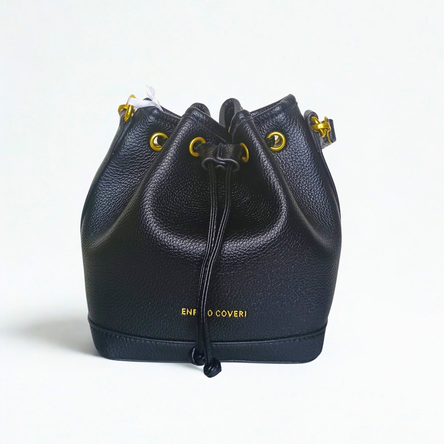 Women’s Bucket Bag in Leather - color black - Handbag
