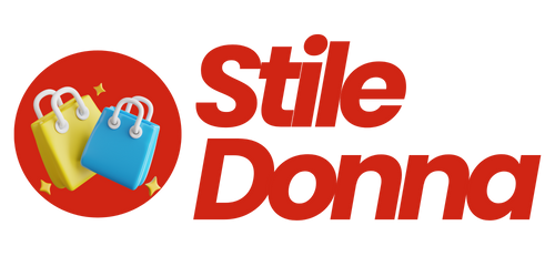 Logo of Stile Donna with colorful shopping bags on a white background