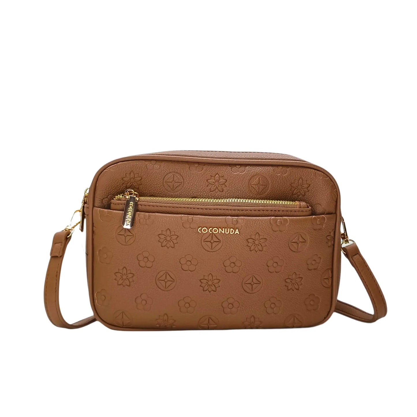 Brown Leather Crossbody Bag - MS-3751 - Stile Donna Bags