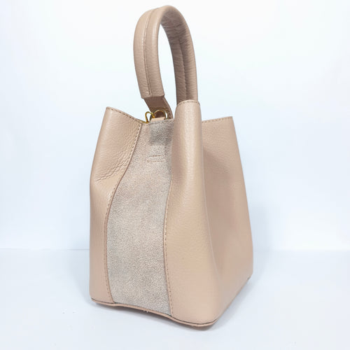 Borsa Secchiello Vera Pelle Quotidiana | Vista posteriore | vera pelle | Rosa