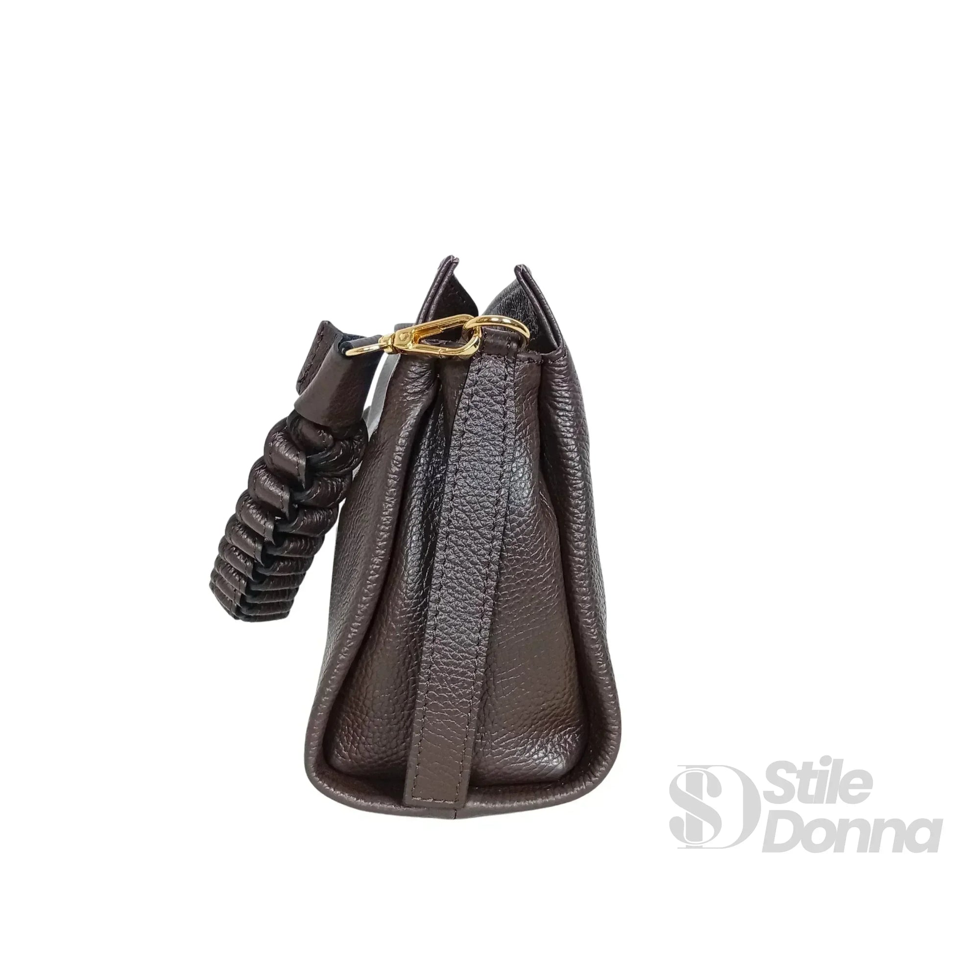 Amora Borsa a Spalla Classico in Pelle Blu | Insieme con accessori | vera pelle | Caffè
