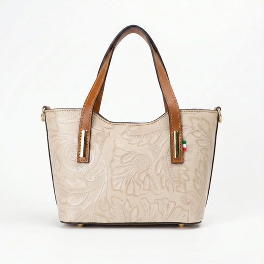 Ark borsa a tracolla vera pelle cachi design minimalista – vista laterale