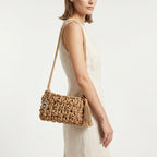 Baci & Abbracci Borsa a Tracolla Intrecciata in Corda di Cotone con Nappina - Stile Donna Bags