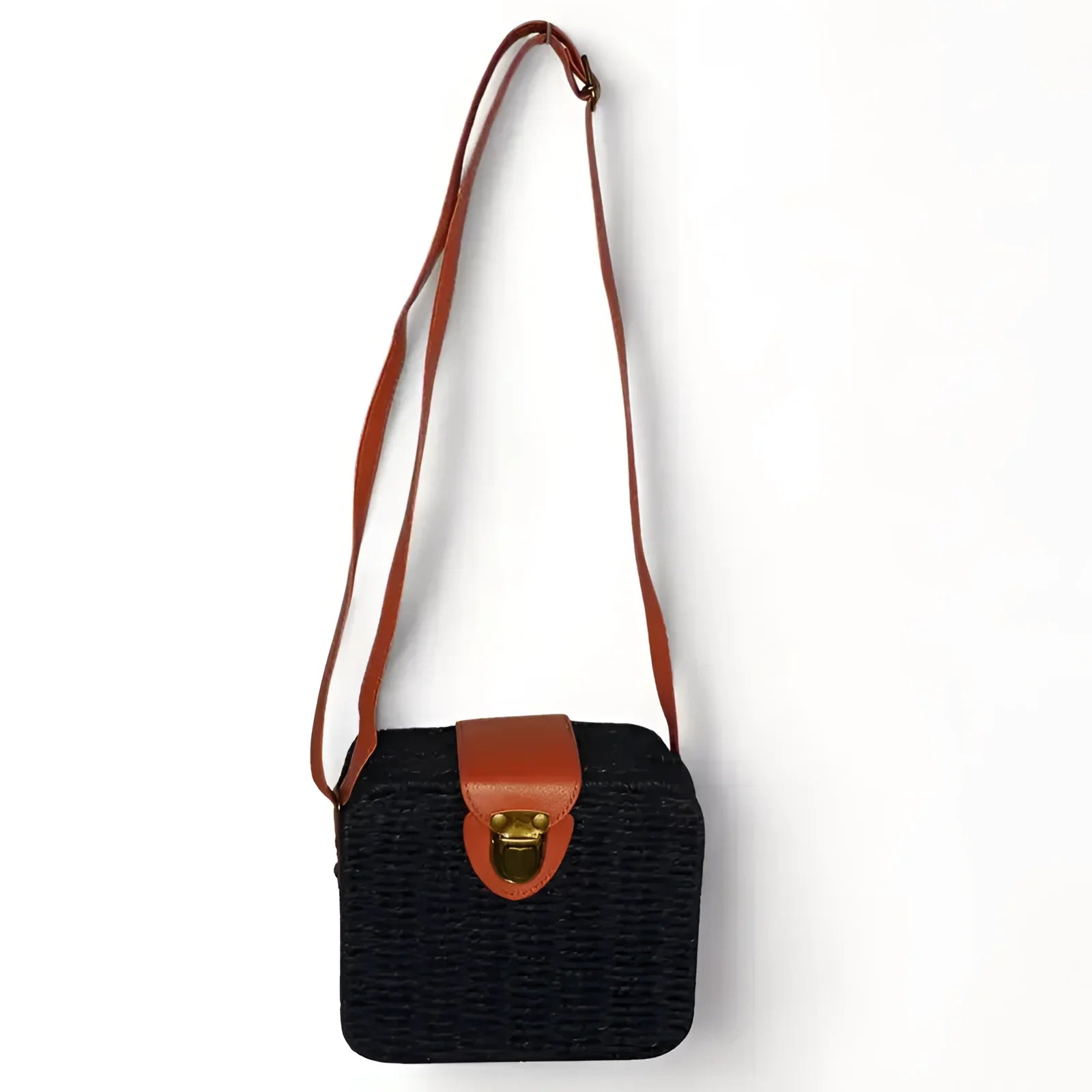 Black Woven Bag MS-5121 - Stile Donna Bags