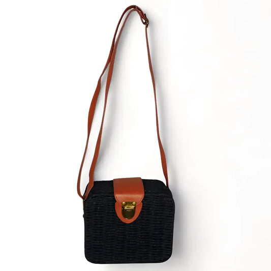 Black Woven Bag MS-5121 - Stile Donna Bags