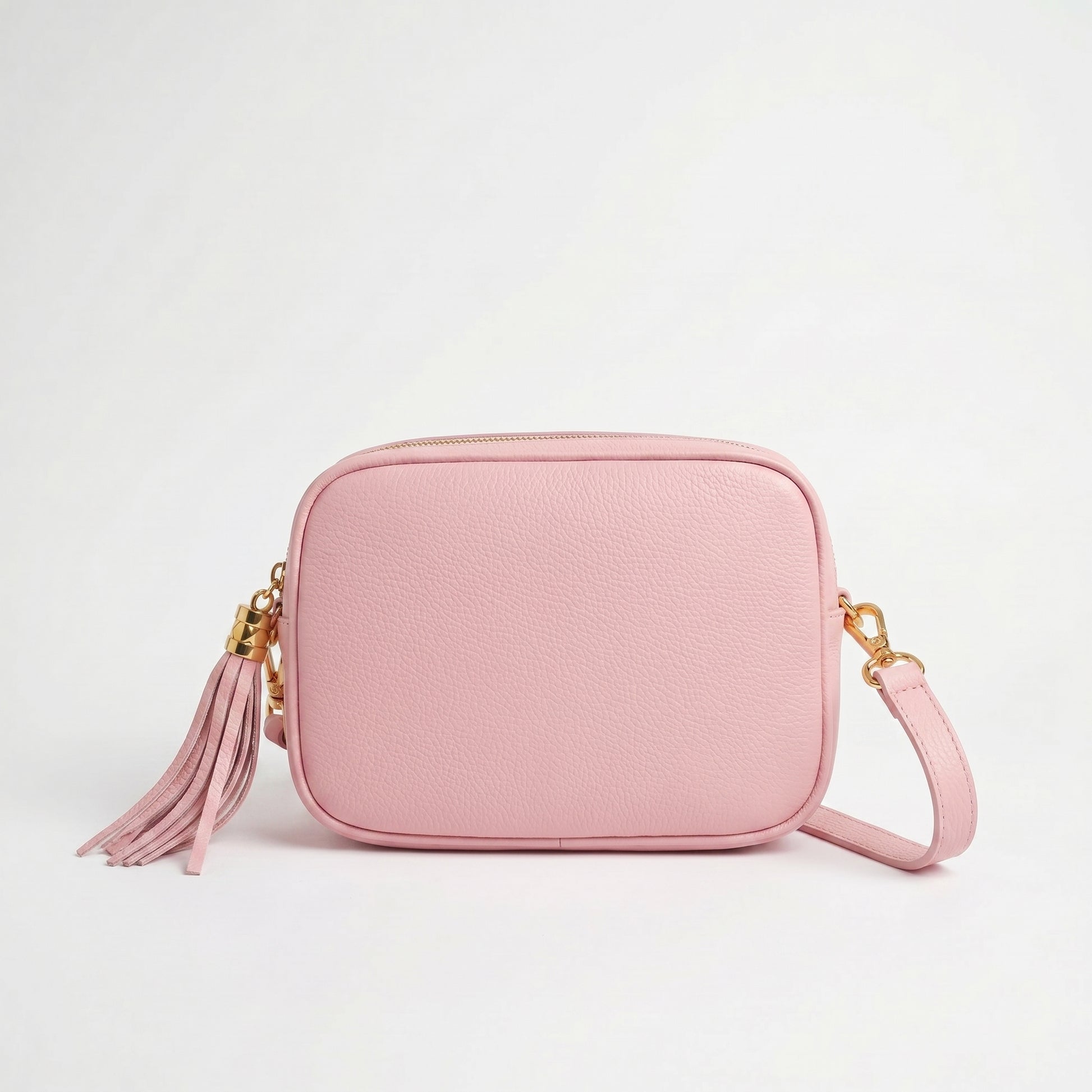 Borsa Crossbody in Vera Pelle con Tracolla Regolabile | Vista aggiuntiva 13 | vera pelle | Beige