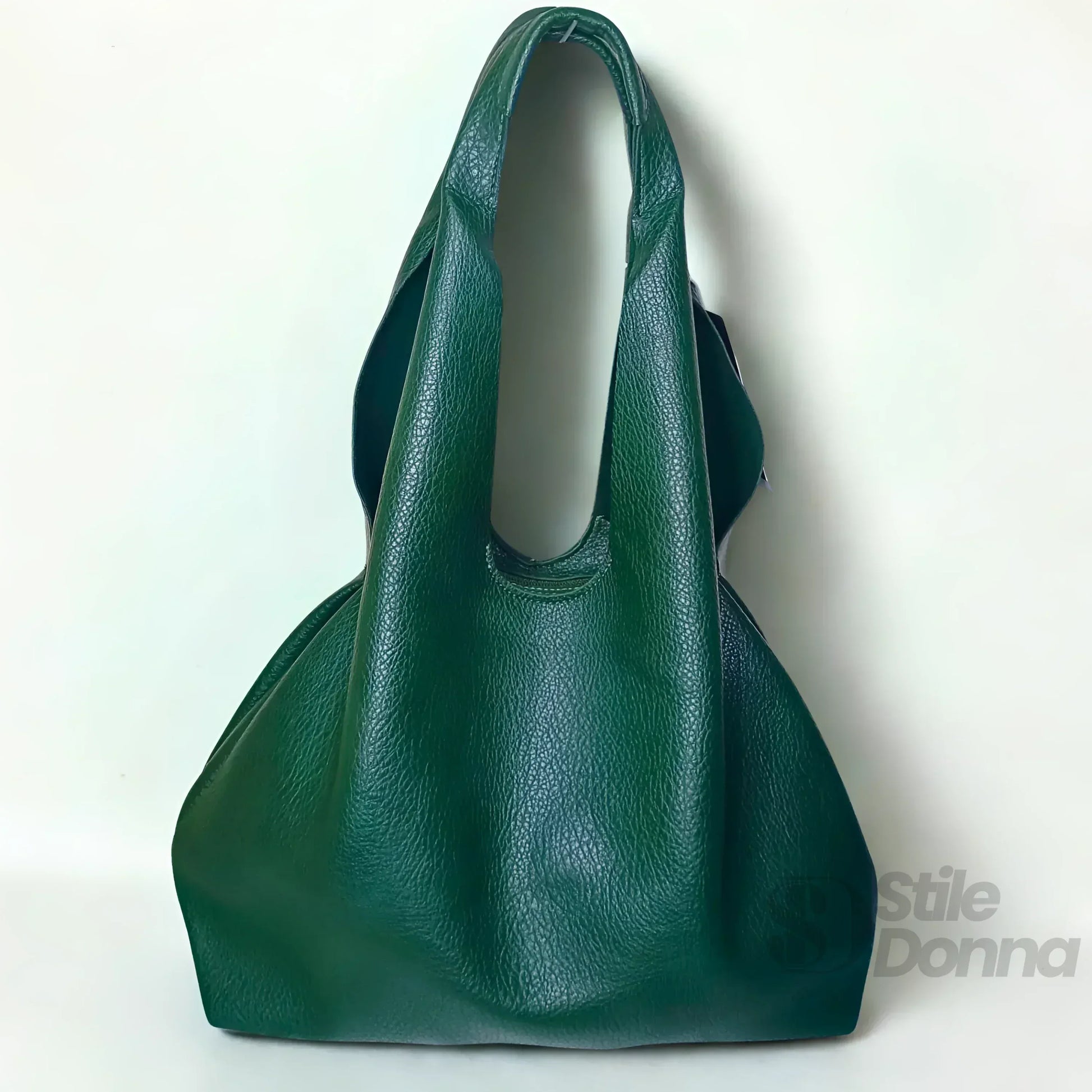 Stile Donna borsa hobo capiente ecopelle chiusura a cerniera a spalla – dettaglio esterno