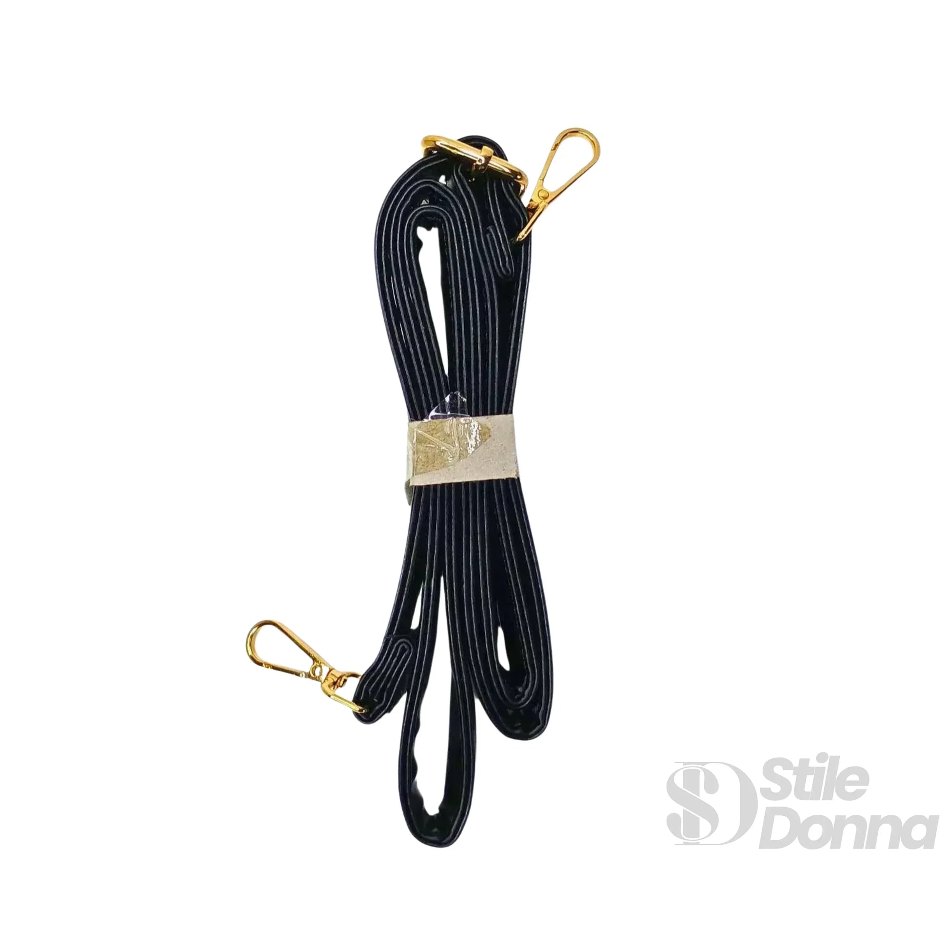 Stile Donna borsa hobo ecopelle leopardata cinturino elastico nero – vista posteriore