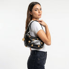 Coconuda Borsa Hobo Nera con Borchie Dorate - Stile Donna Bags