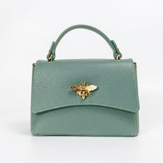 Mini borsa a farfalla vera pelle made in Italy donna – vista frontale