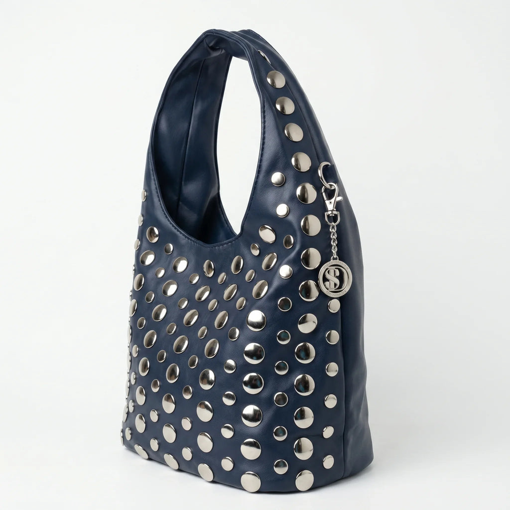 Borsa Silver Dot Media in Ecopelle con Tracolla Regolabile - Stile Donna Bags