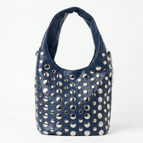 Borsa Silver Dot Media in Ecopelle con Tracolla Regolabile - Stile Donna Bags