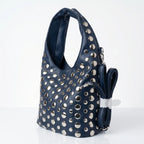 Borsa Silver Dot Media in Ecopelle con Tracolla Regolabile - Stile Donna Bags
