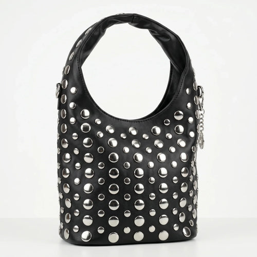 Borsa Silver Dot Media in Ecopelle con Tracolla Regolabile - Stile Donna Bags