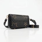 Coconuda Borsa Tracolla in Ecopelle con Logo in Rilievo e Borchie - Stile Donna Bags