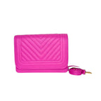 Borsa Trapuntata con Design a Triangoli e Tracolla in Ecopelle - Stile Donna Bags