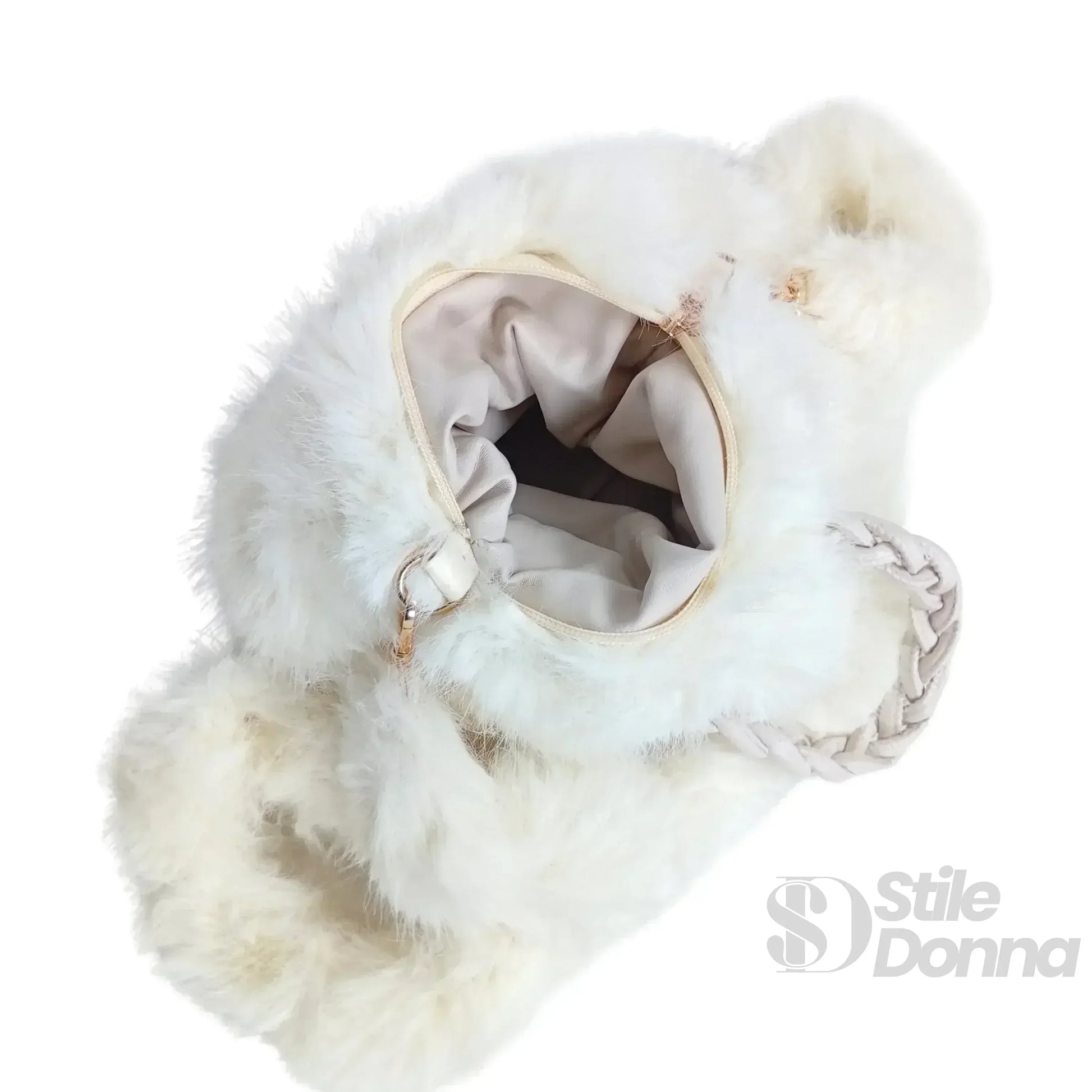 Stile Donna borsa a mano pelliccia sintetica donna – borsa indossata