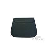 Borsa a Patta in Ecopelle Nera con Chiusura Argento - Stile Donna Bags