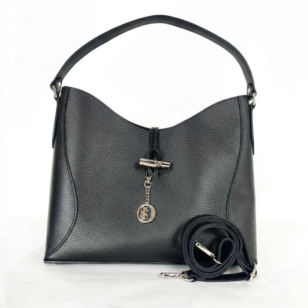 Borsa a Tracolla Lorenza in Vera Pelle Grande Capiente - Stile Donna Bags