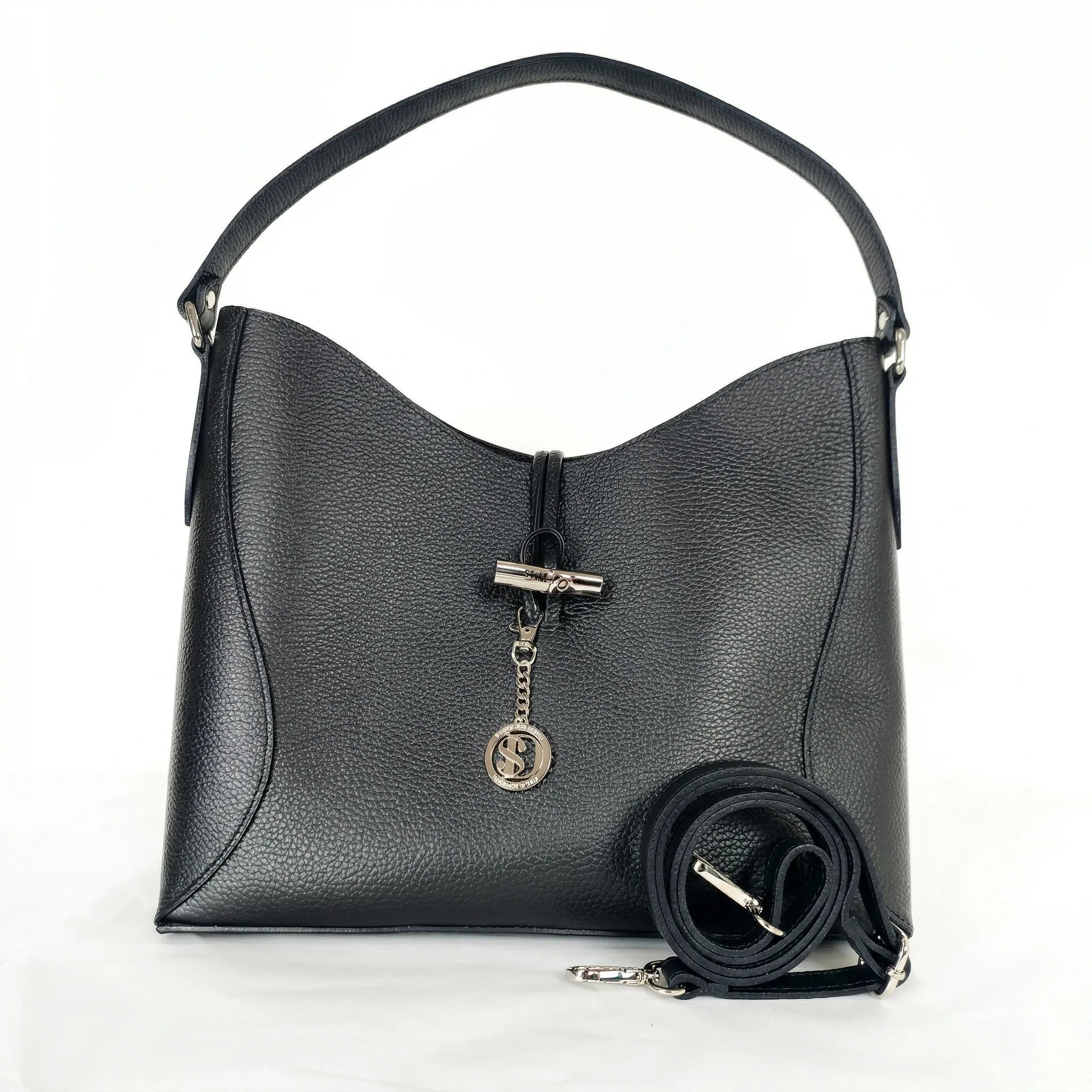 Borsa a Tracolla Lorenza in Vera Pelle Grande Capiente - Stile Donna Bags
