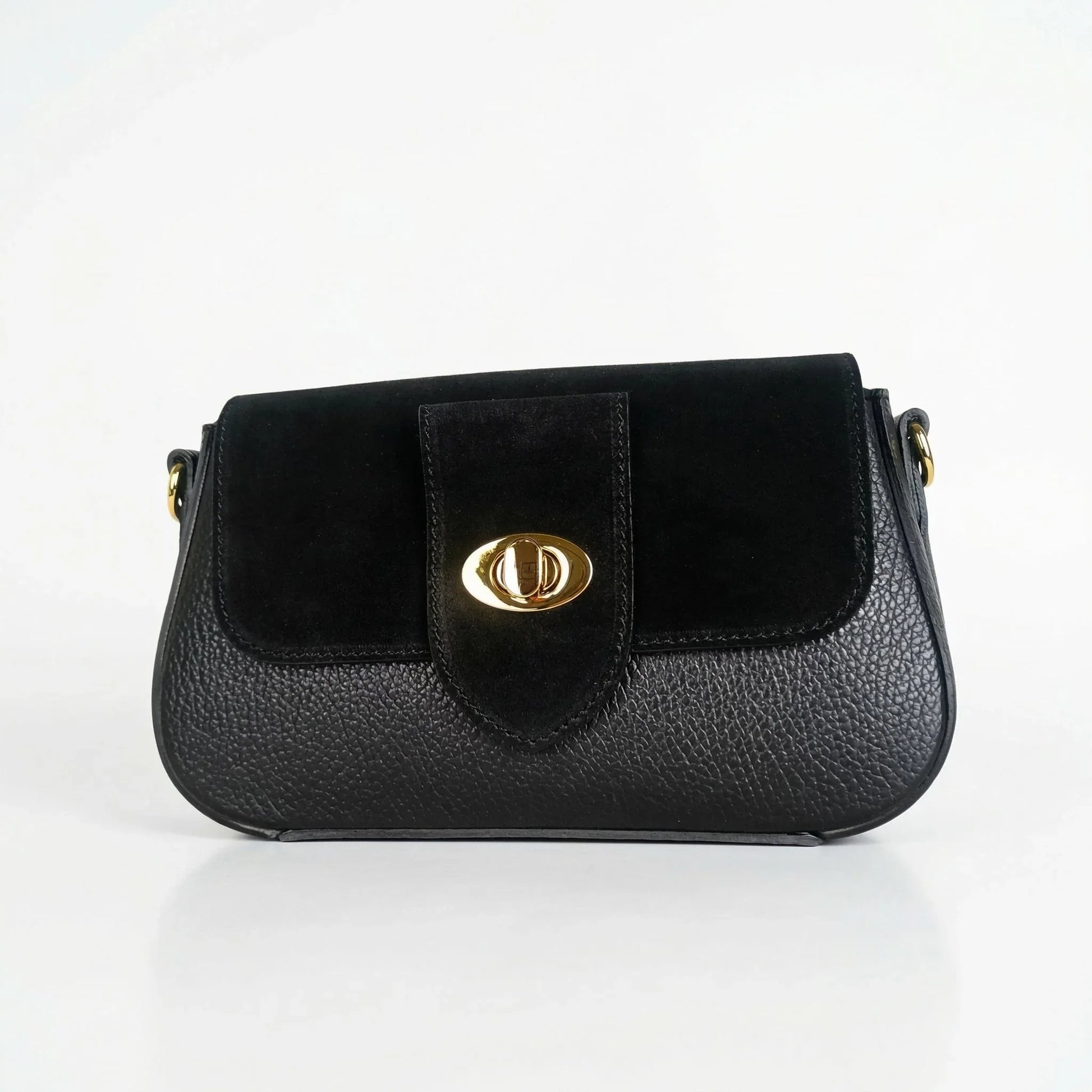 Borsa Bella Nova Crossbody in Vera Pelle e Camoscio | Vista posteriore | vera pelle | Verde