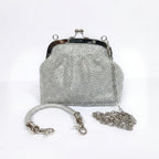 Borsa da Sera in Mesh di Strass Argento - Stile Donna Bags