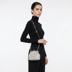 Borsa da Sera in Mesh di Strass Argento - Stile Donna Bags