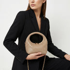 Borsa da Sera in Mesh di Strass Oro - Stile Donna Bags