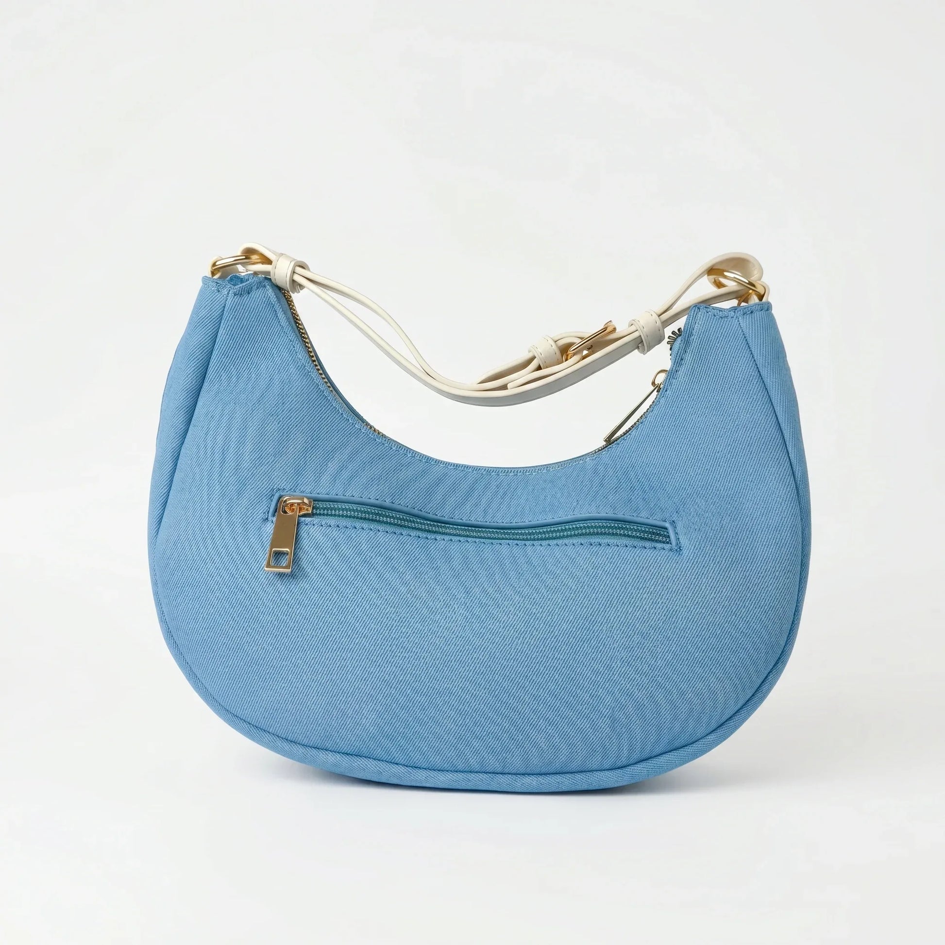 Stile Donna borsa denim blu con tracolla rimovibile – vista supplementare 3