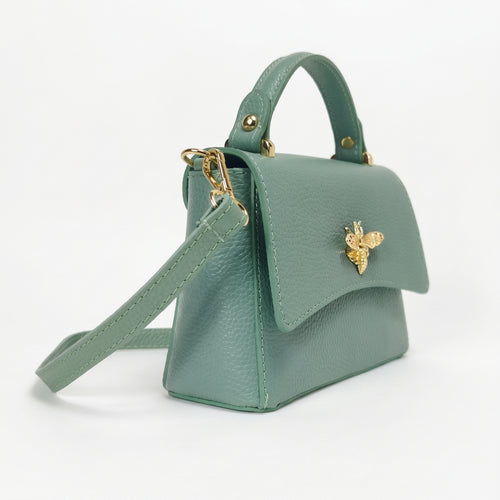 Borsa a Farfalla Mini Vera Pelle | Insieme con accessori | vera pelle | Bianco